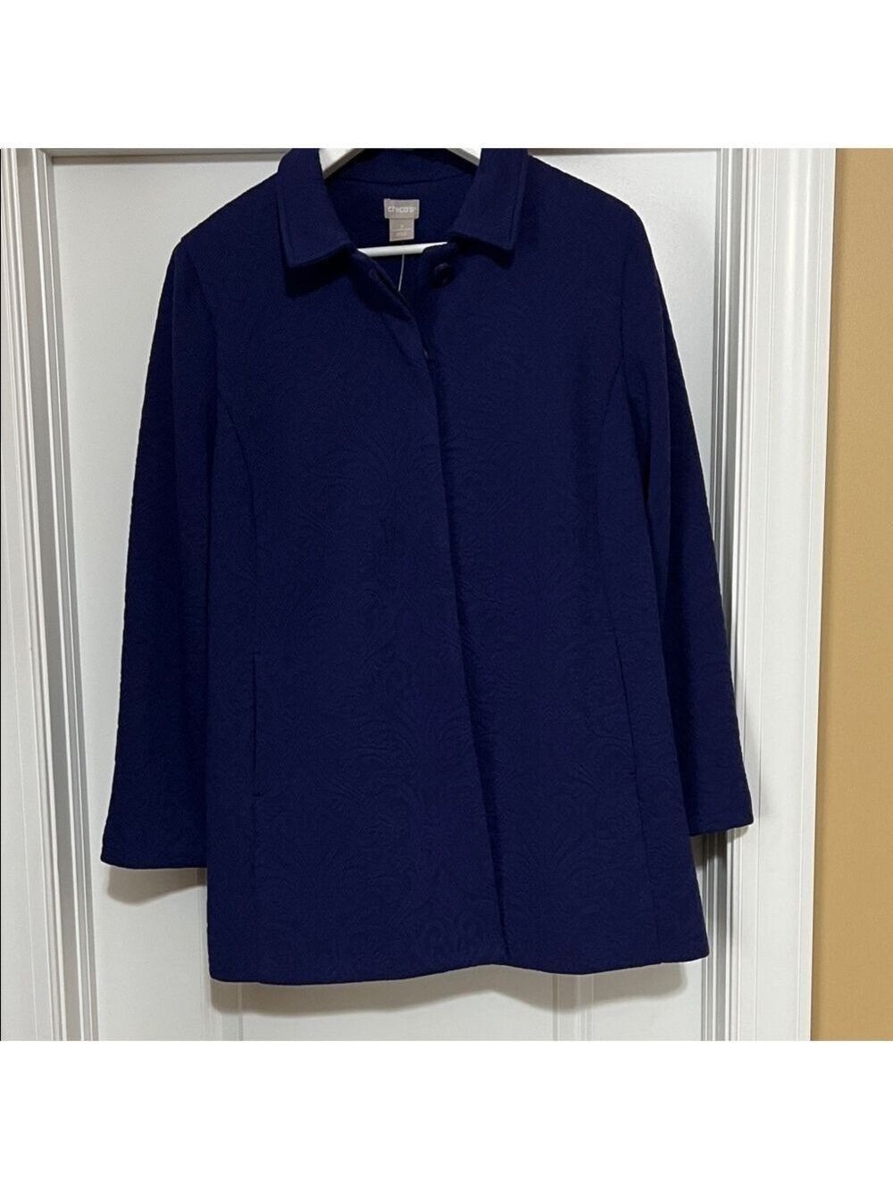 Chico's Deep Royal Blue Swing Coat. Size 3(16). Fully lined. NWT